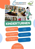 Dienstags, 15.45h, Kinderturnen für Kleinkinder und Eltern mit Gitti und Berndt